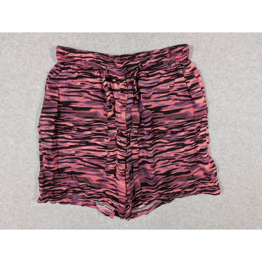 Noisy May‎ Women Shorts Medium Abstract Striped Side Pockets Loose Relax